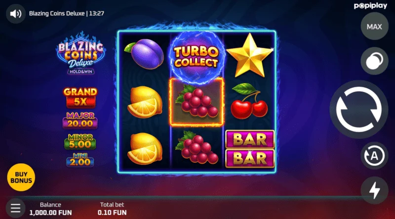 Blazing Coins Deluxe ekran za igru